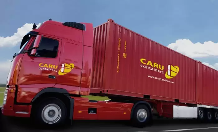 En Caru lastbilstrailer.