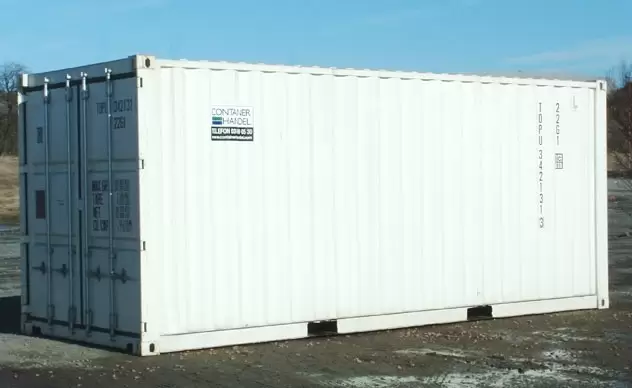 En sjöcontainer från Caru Containerhandel.