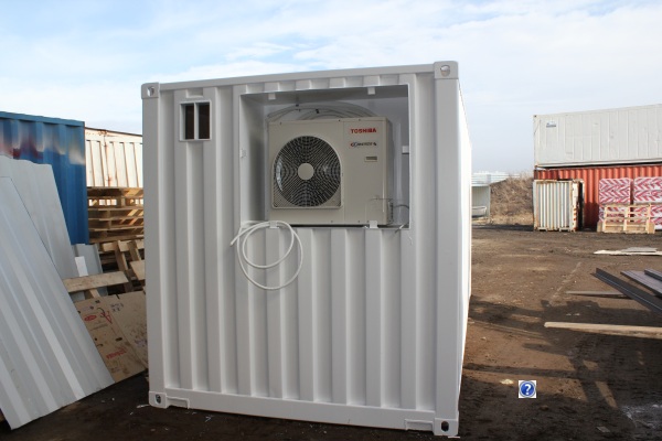 En specialcontainer från Caru med ventilation.